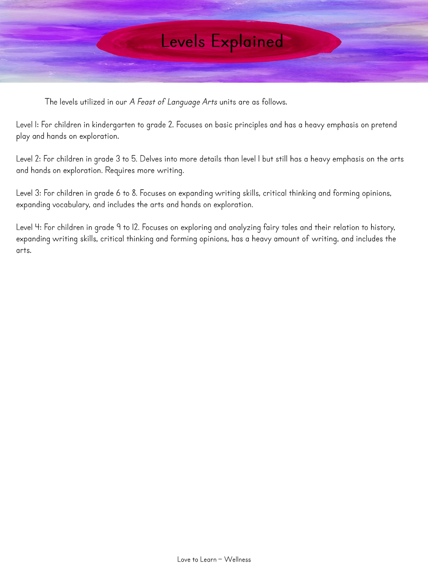 Fairy Tales Teacher's Guide