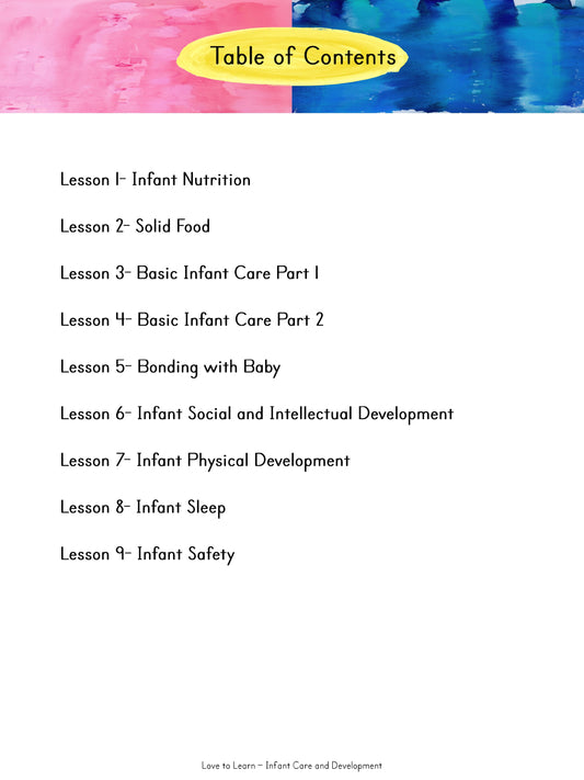 Infant Care and Development