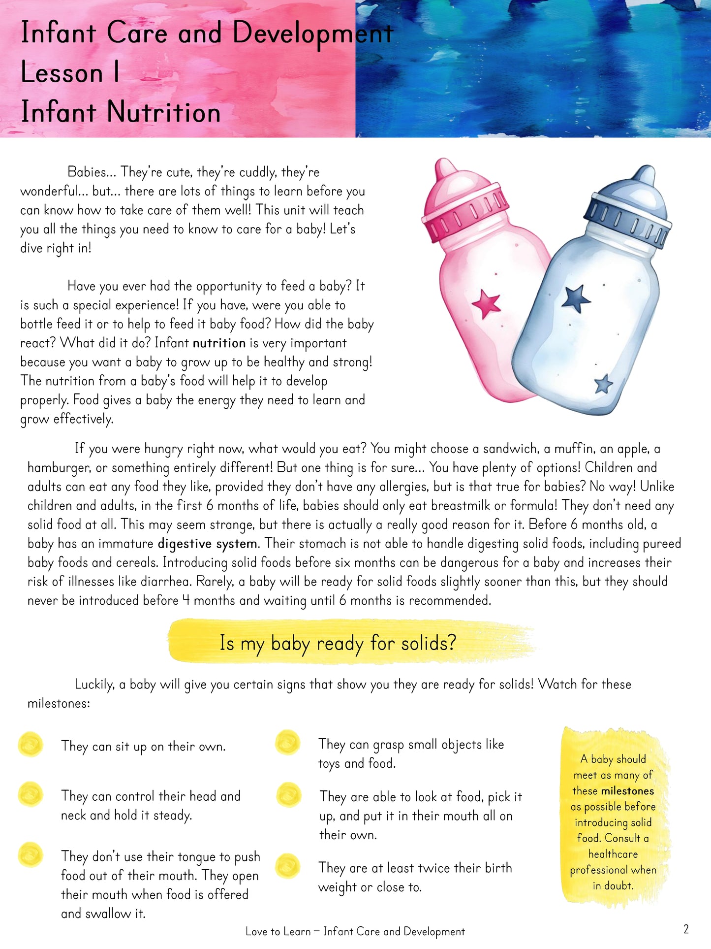 Infant Care and Development