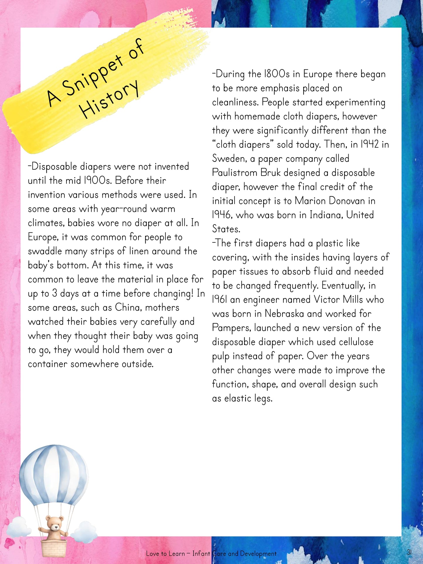 Infant Care and Development