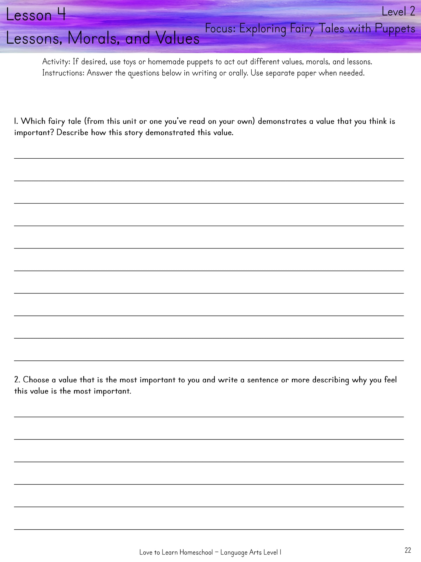 Fairy Tales Student Book Level 2
