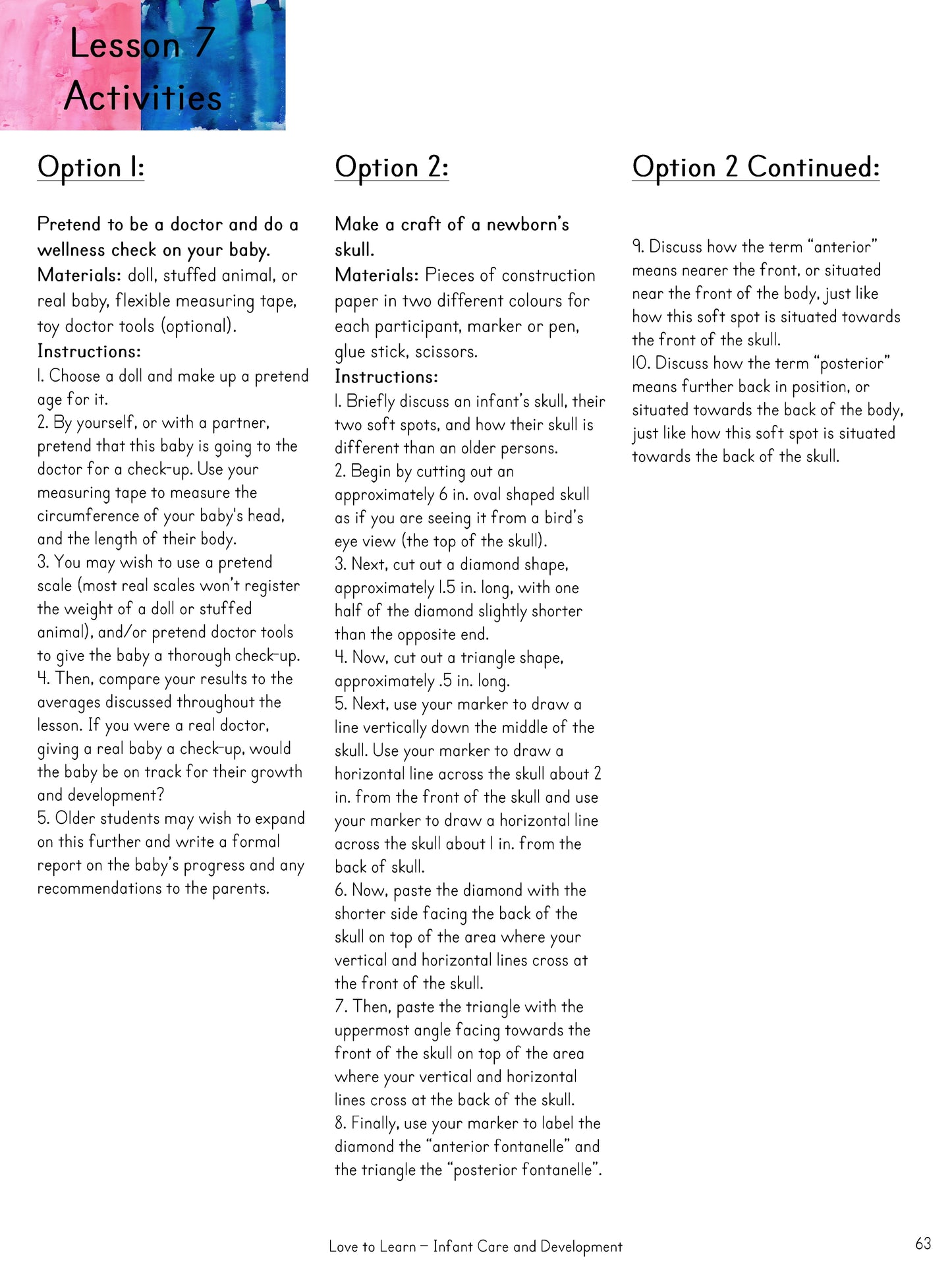 Infant Care and Development
