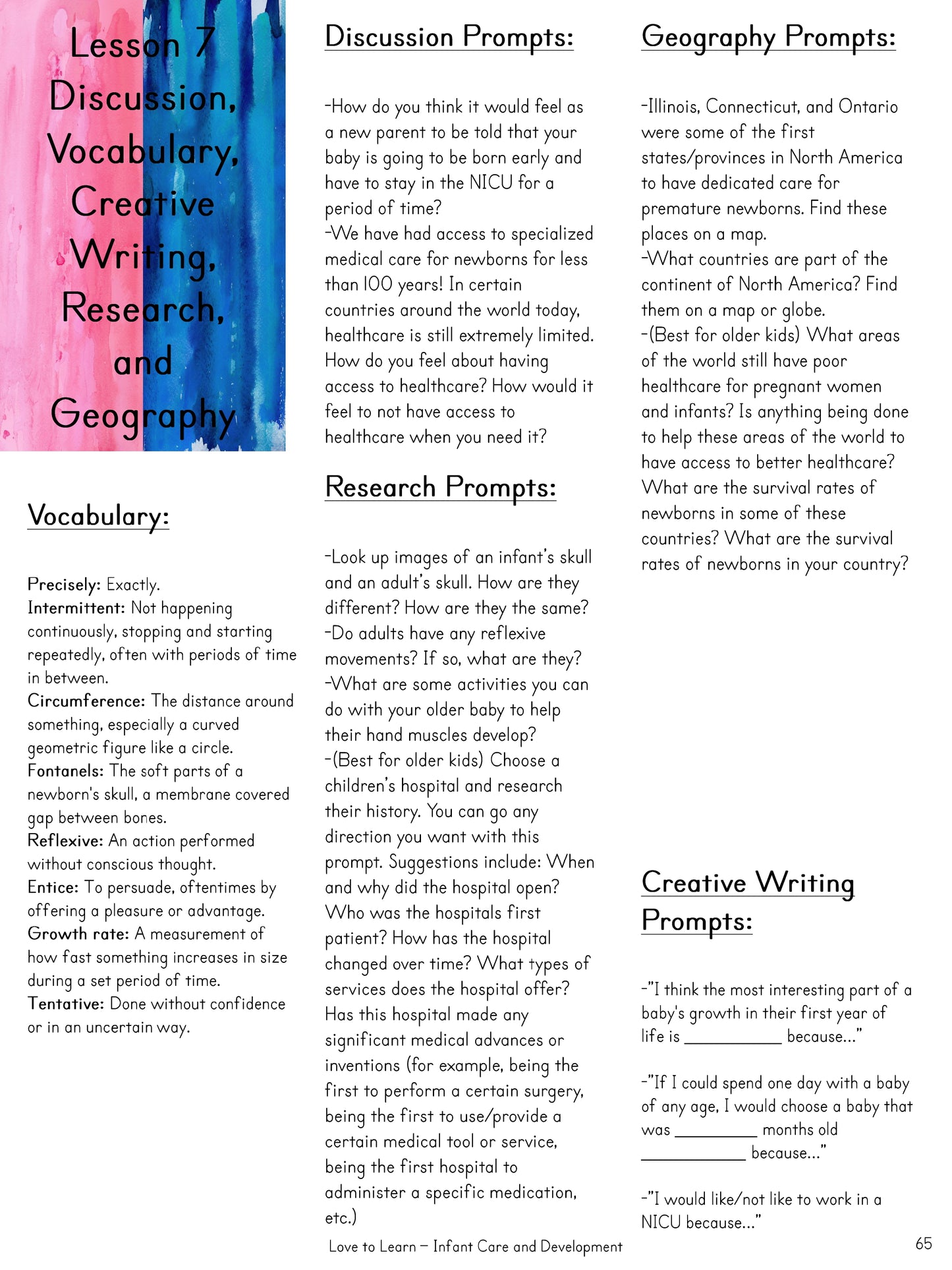 Infant Care and Development